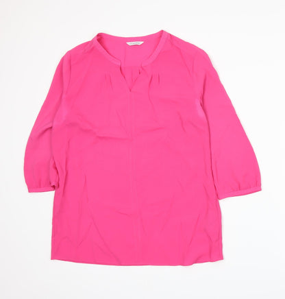 Womens UK Size 10 Marks and Spencer Pink Basic Blouse