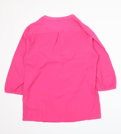 Womens UK Size 10 Marks and Spencer Pink Basic Blouse