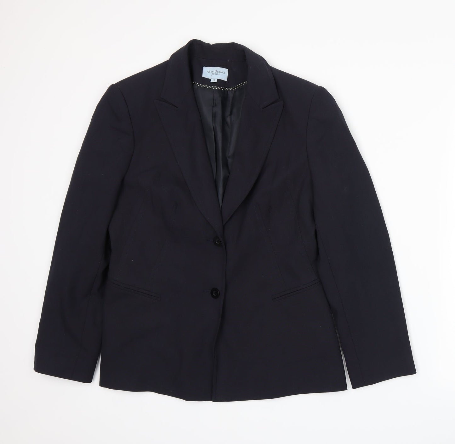 Womens UK Size 12 Anne Brooks Regular Blue Suit Jacket