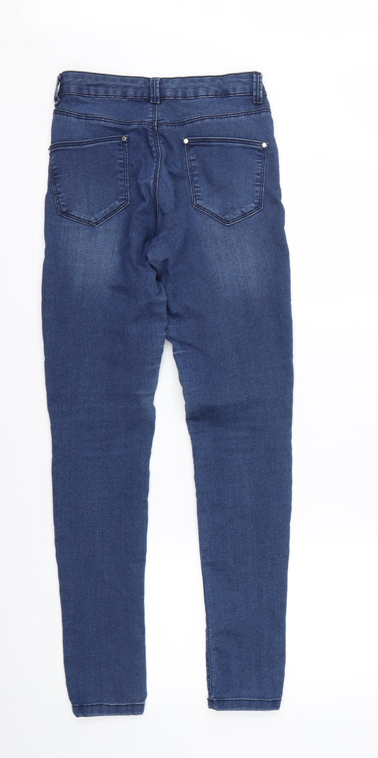 Miss Selfridge Womens Blue  Denim Skinny Jeans Size 6 L26 in