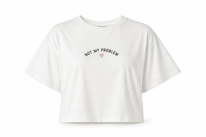 Womens UK Size 6 New Look Silver Cropped T-Shirt