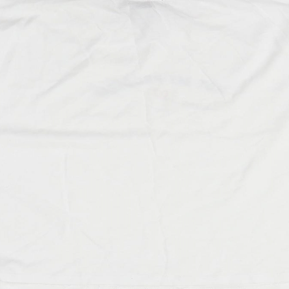 Womens UK Size 6 New Look Silver Cropped T-Shirt
