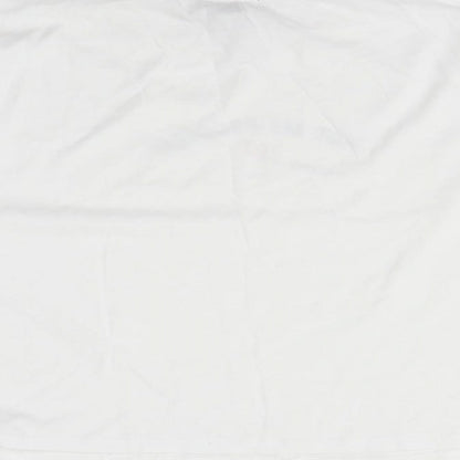 Womens UK Size 6 New Look Silver Cropped T-Shirt