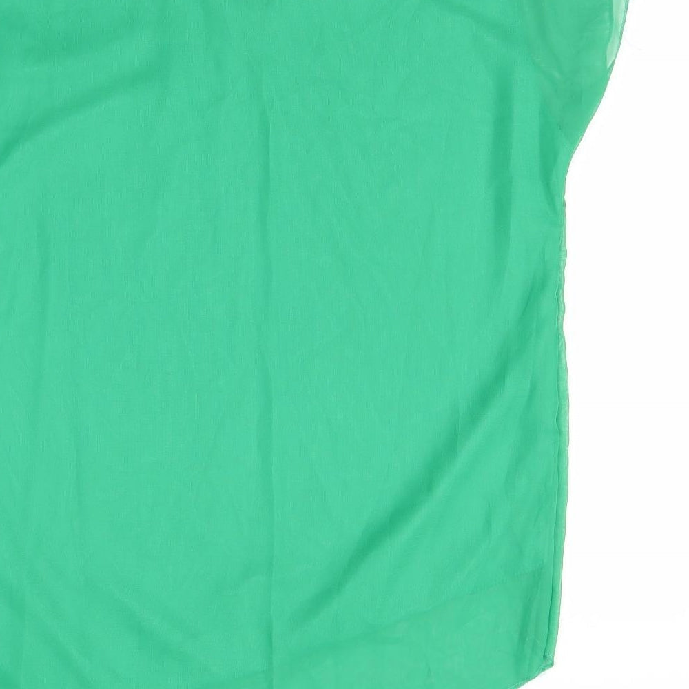 Womens UK Size XL Preworn Green Basic Blouse
