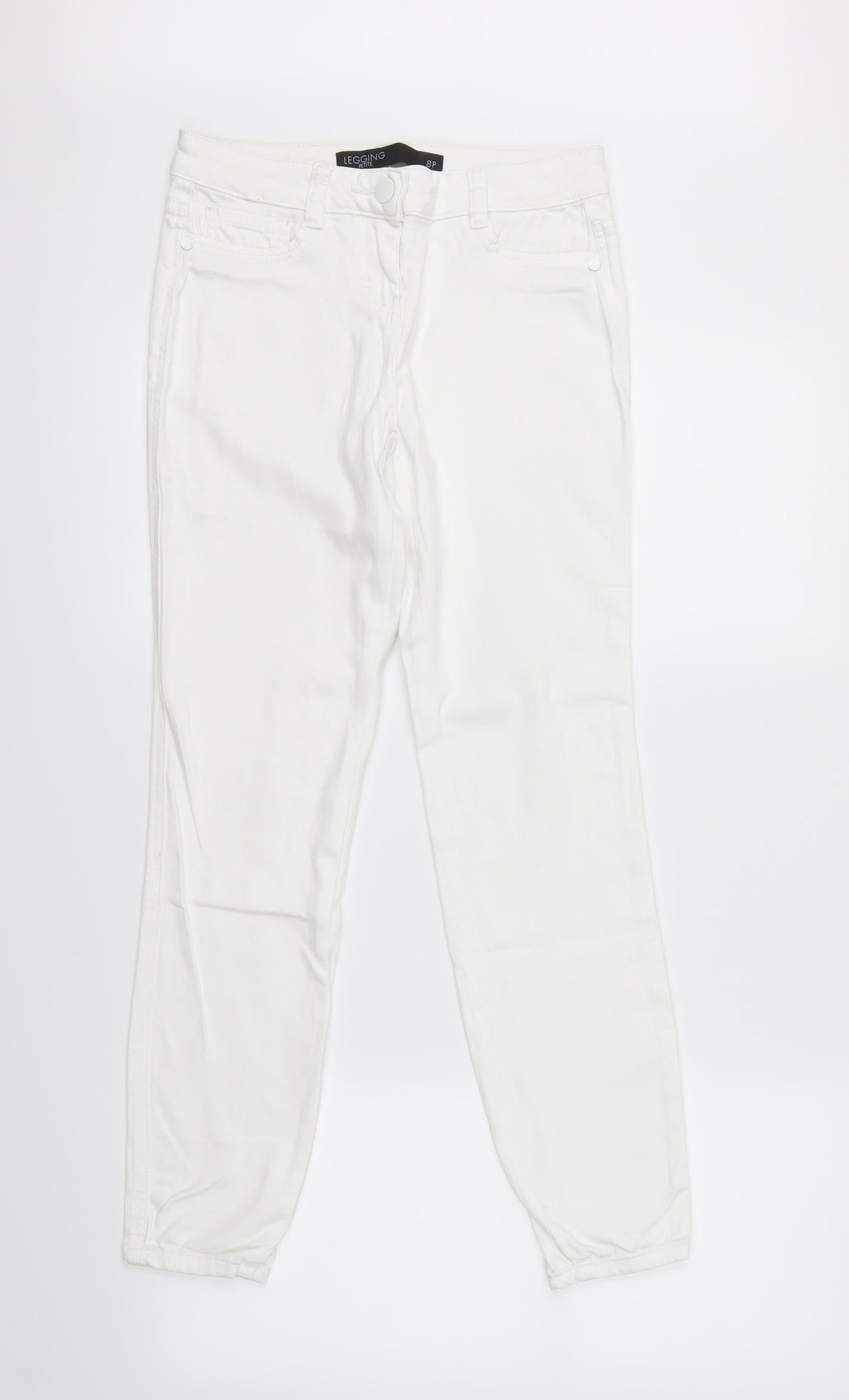 legging  Womens White   Mom Jeans Size 8 L25 in