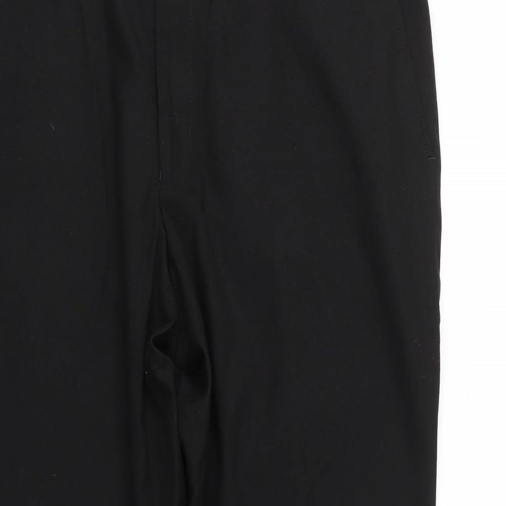 Womens UK Size L NEXT Regular Fit Dress Pants Black Trousers