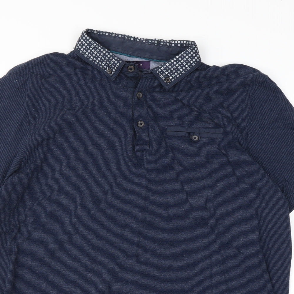 Tailor & Cutter Mens Blue    Polo Size L