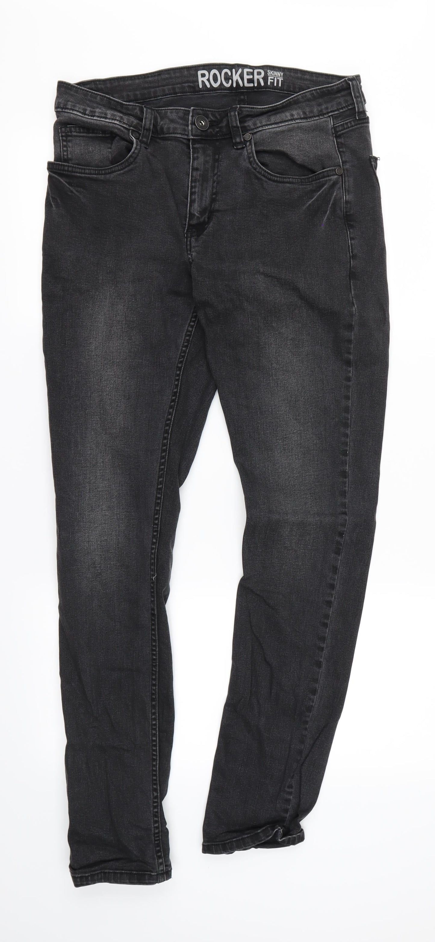 ROCKER Womens Black   Skinny Jeans Size M L30 in