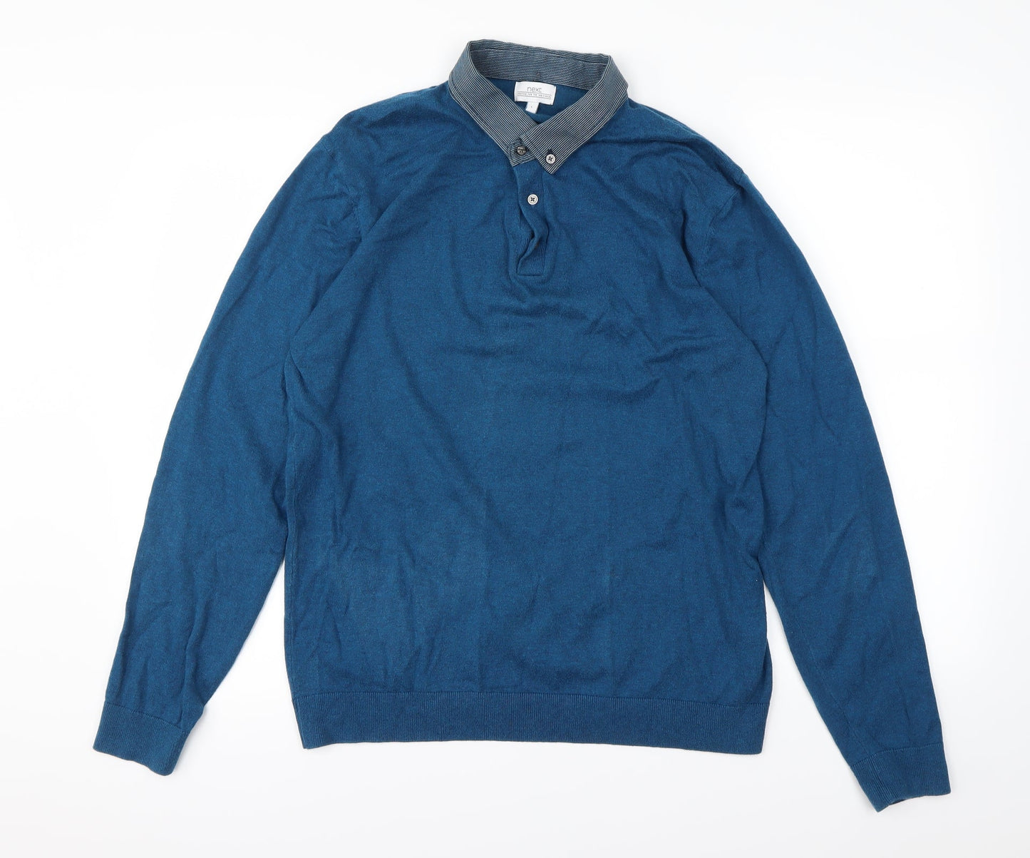Mens UK Size L Next Blue Pullover Sweatshirt
