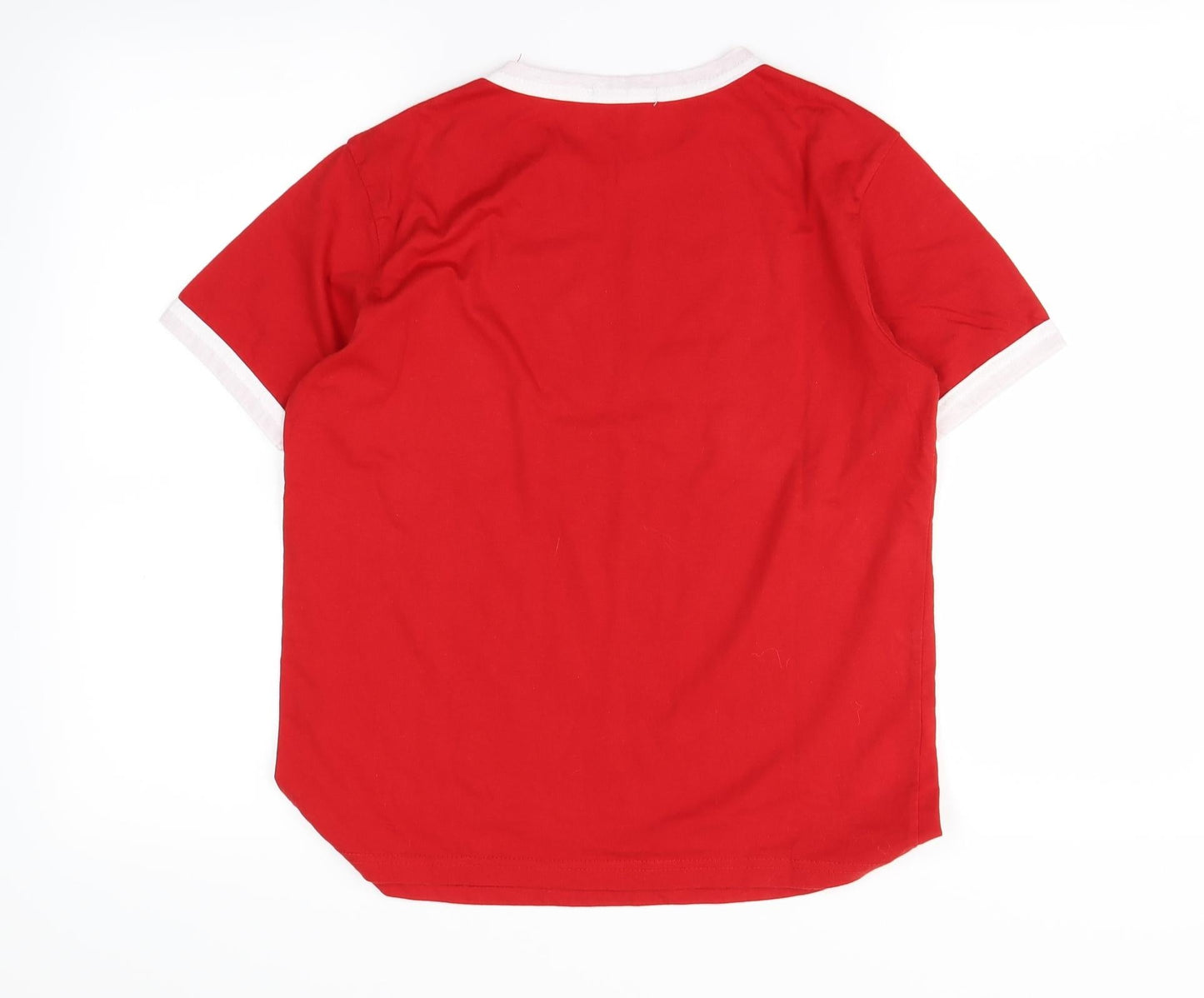 Boohoo Womens Red   Basic T-Shirt Size 6
