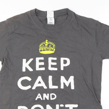 Mens UK Size S Gildan Grey  T-Shirt