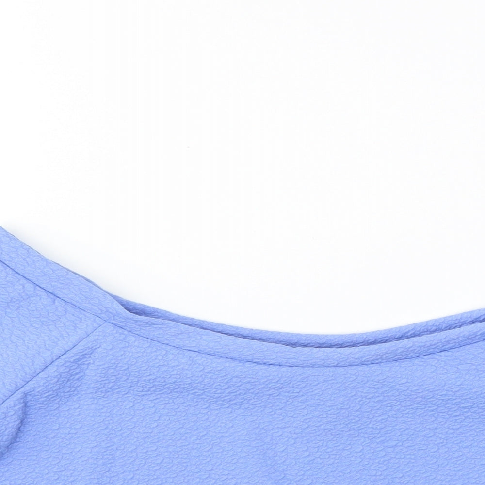 Womens UK Size 14 Kiah Blue Basic Blouse