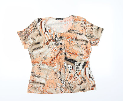 Womens UK Size  Envy Orange Basic Blouse