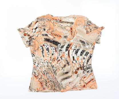 Womens UK Size  Envy Orange Basic Blouse