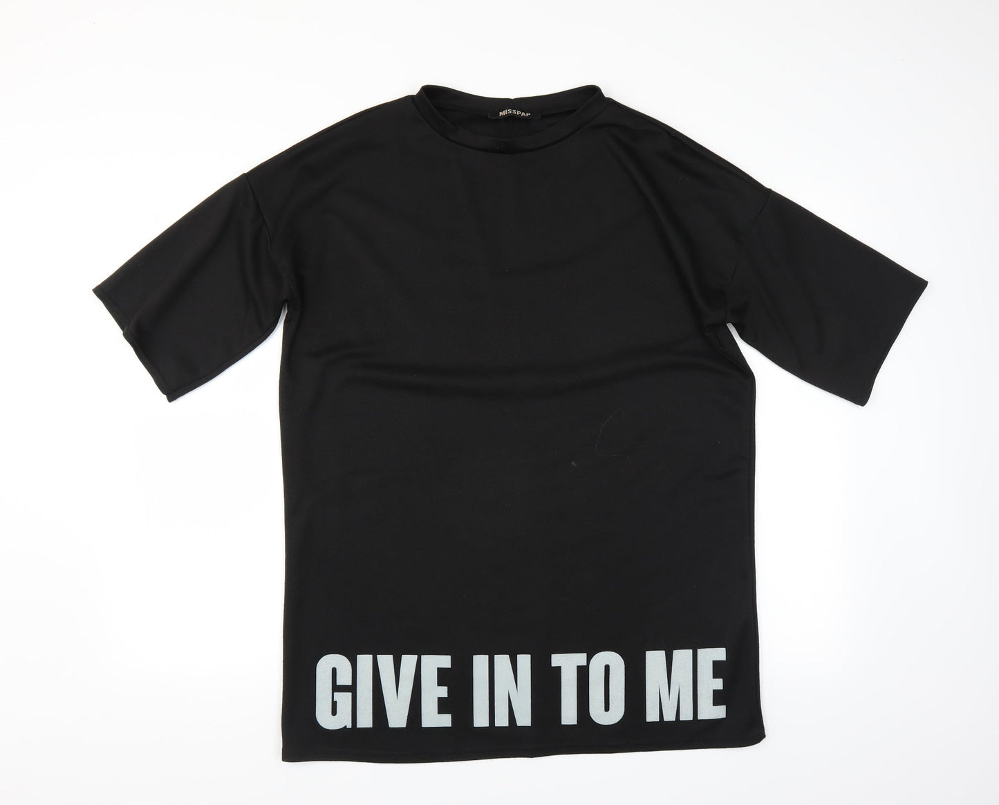 Miss Pap Womens Black   T-Shirt Dress  Size S
