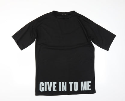 Miss Pap Womens Black   T-Shirt Dress  Size S