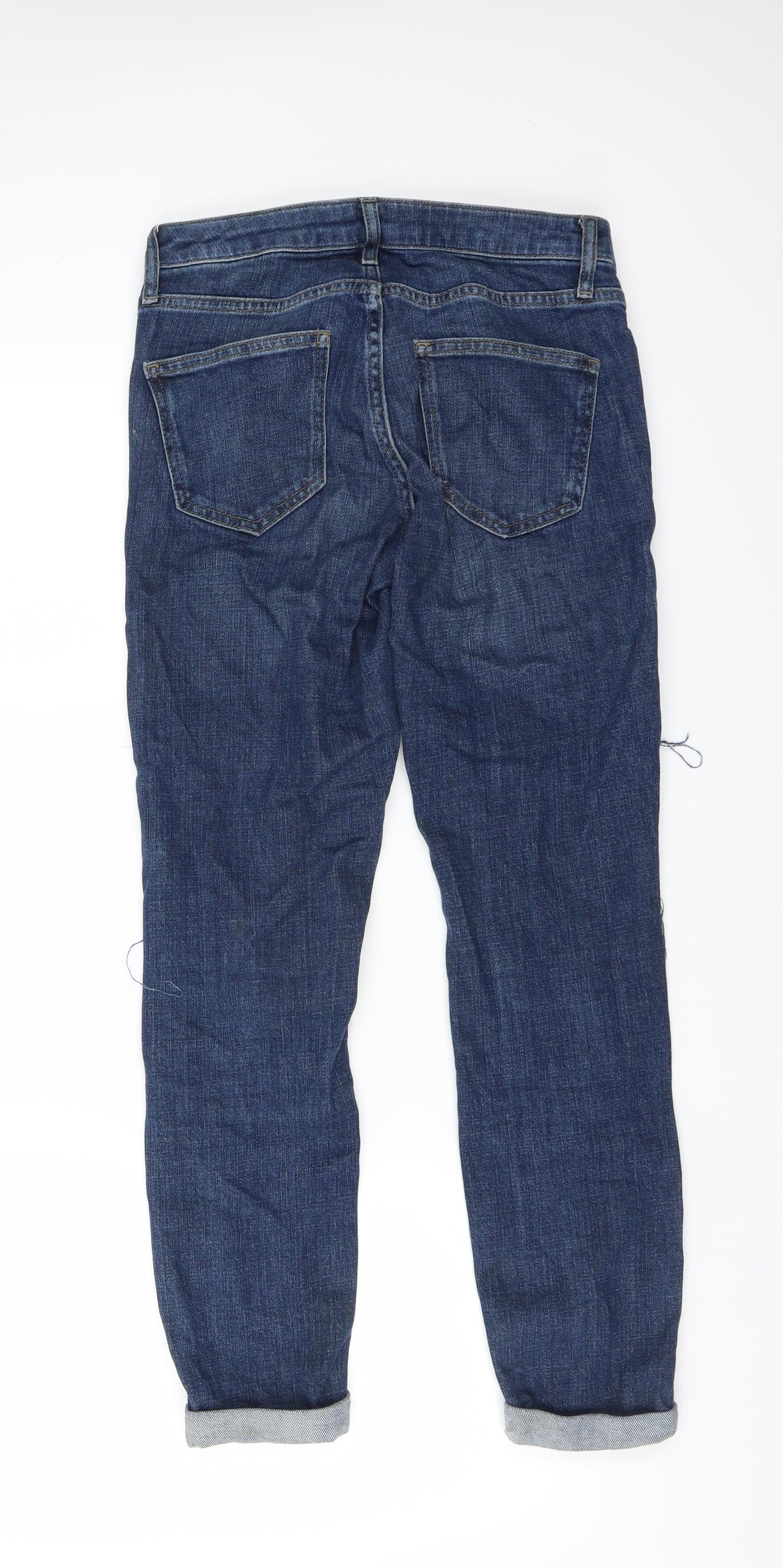 Topshop Womens Blue   Skinny Jeans Size 25 in L32 in - DISTRESSED