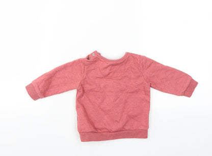 F&F Girls Pink   Pullover Jumper Size 3-6 Months  - Believe in yourself