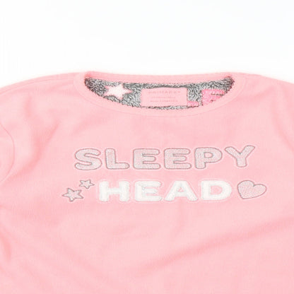 Primark Girls Pink Solid  Top Pyjama Top Size 11-12 Years  - sleepy head
