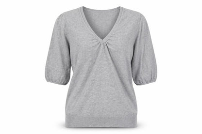 Front view of Matalan women’s grey jumper, size UK 12