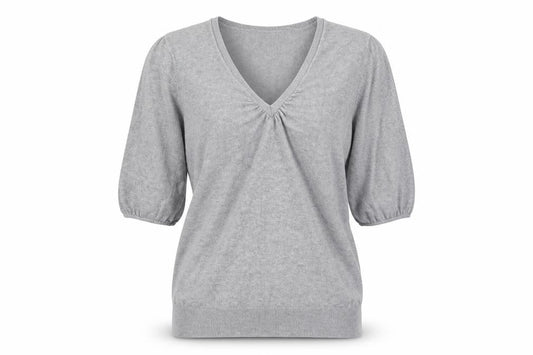 Front view of Matalan women’s grey jumper, size UK 12