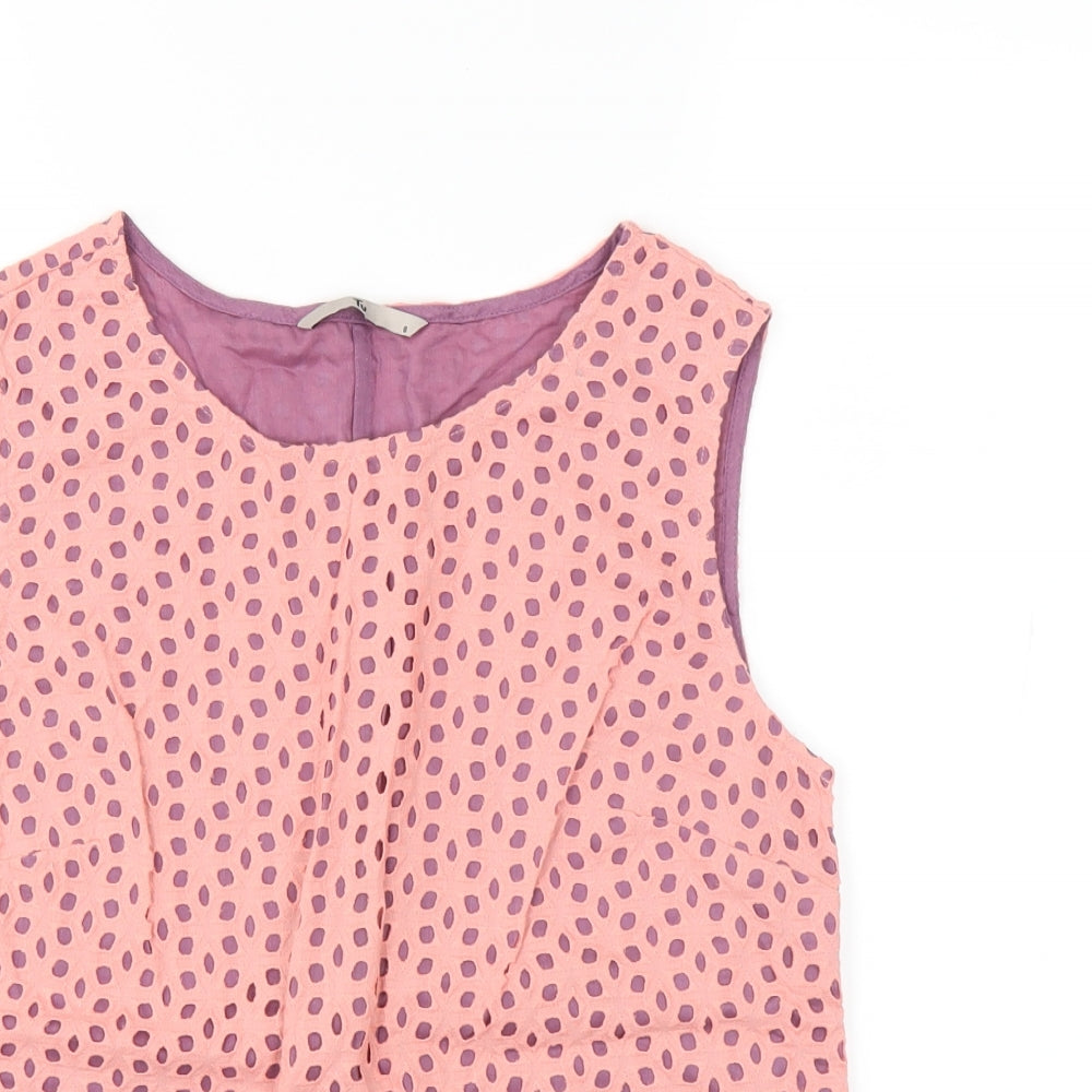Womens UK Size 8 Sainsburys Pink Basic Blouse