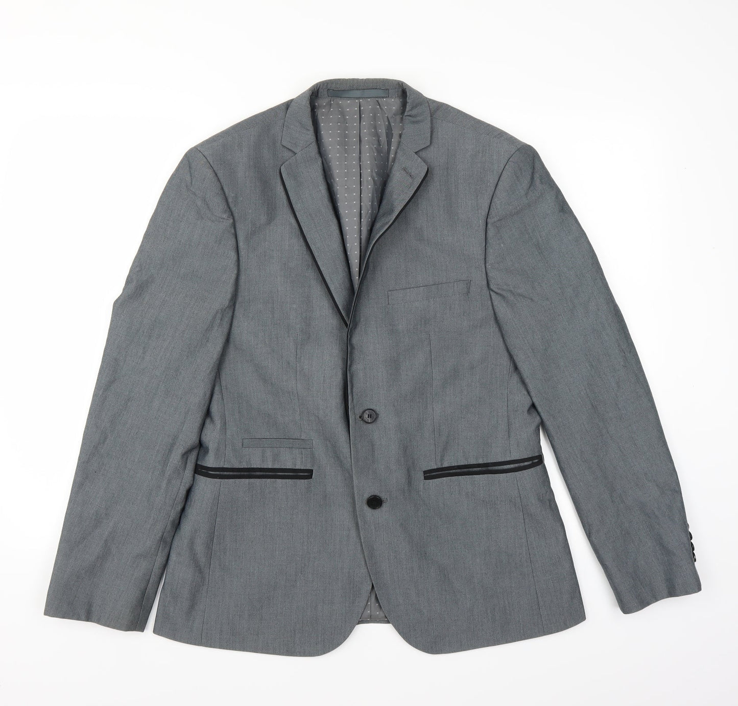Mens UK Size 38 Burton Regular Grey Suit Jacket