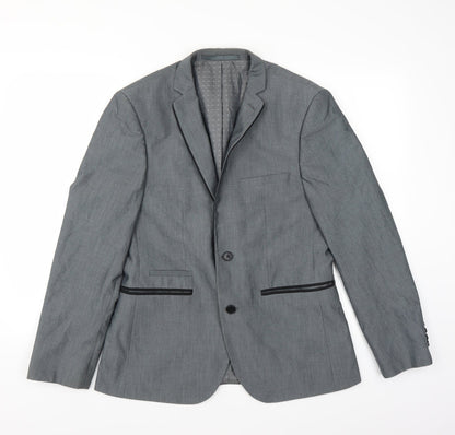 Mens UK Size 38 Burton Regular Grey Suit Jacket
