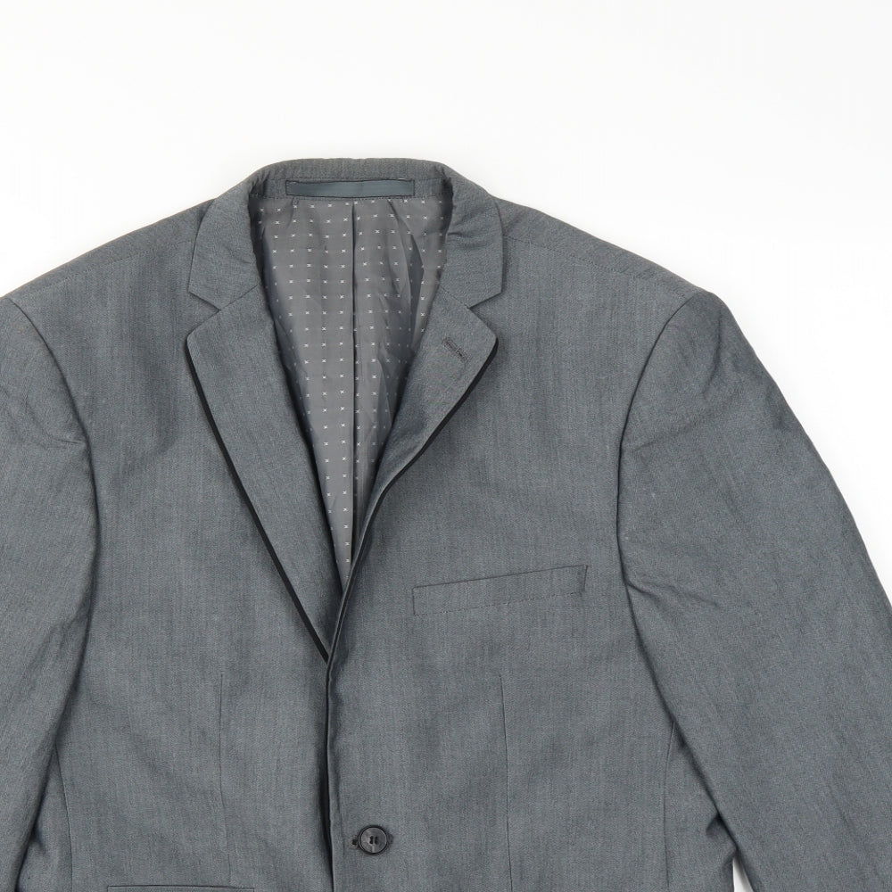 Mens UK Size 38 Burton Regular Grey Suit Jacket