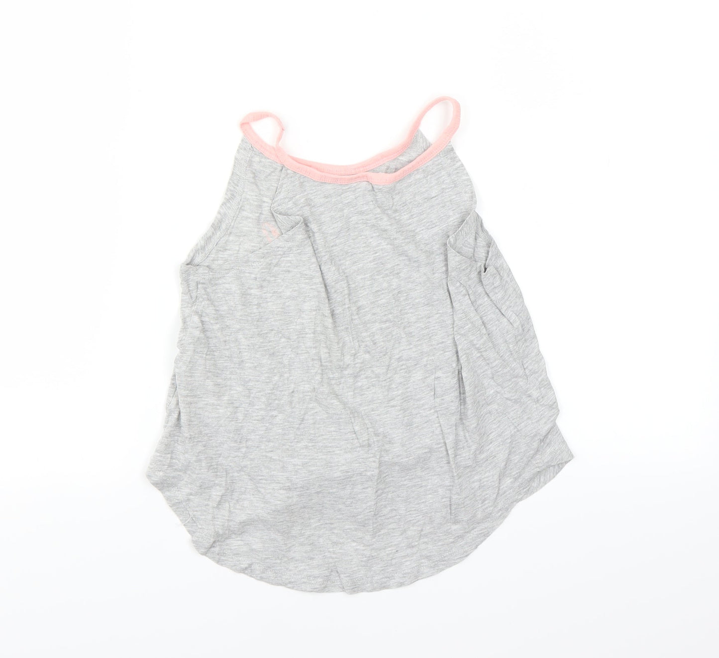 H&M Girls Grey   Basic T-Shirt Size 10-11 Years  - beach days