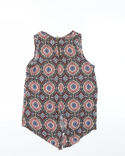 Womens UK Size 8 Dorothy Perkins Multicoloured Basic Blouse