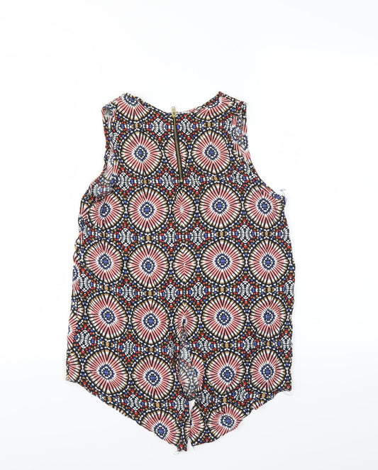 Womens UK Size 8 Dorothy Perkins Multicoloured Basic Blouse