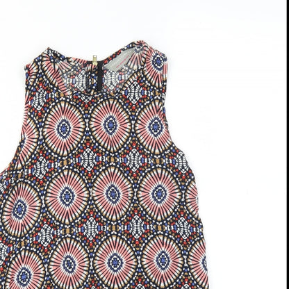 Womens UK Size 8 Dorothy Perkins Multicoloured Basic Blouse