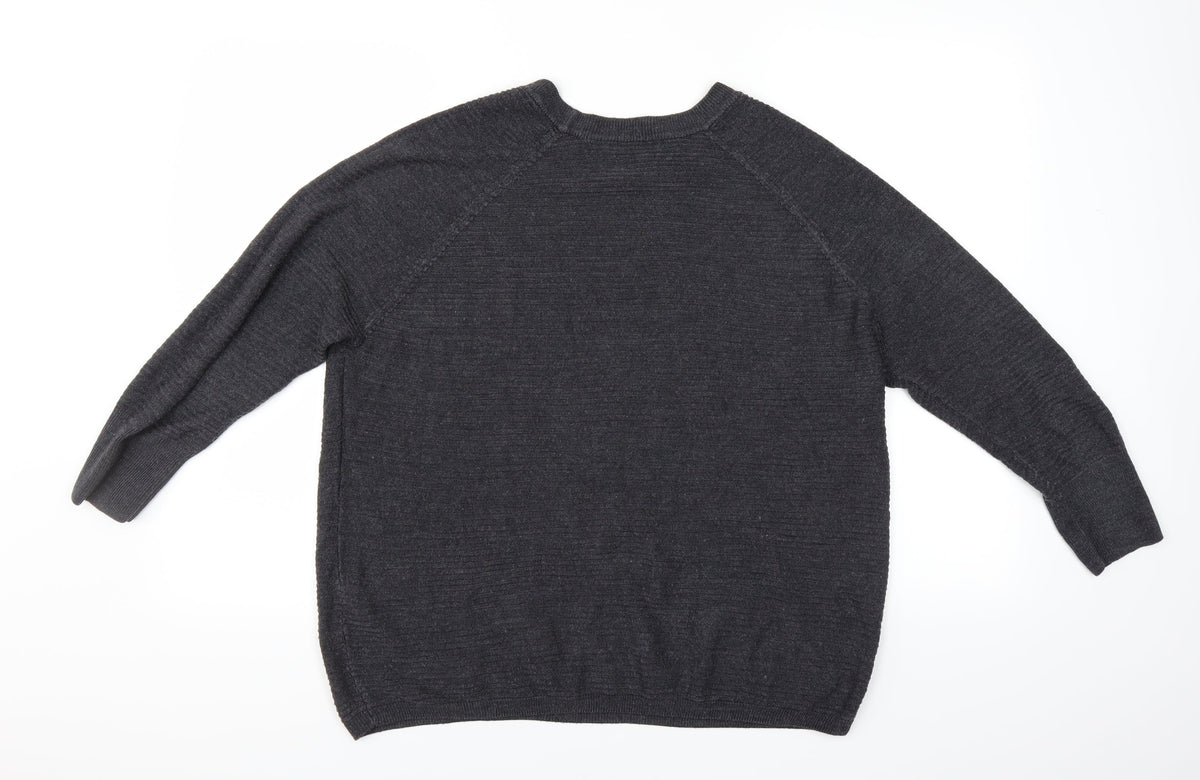 Back view of Jaqueline deYong women’s grey jumper, size XS