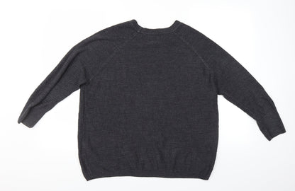 Back view of Jaqueline deYong women’s grey jumper, size XS