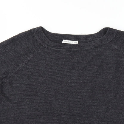 Close-up detail of Jaqueline deYong women’s grey jumper, size XS