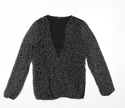 Womens UK Size 8 George Black Basic Blouse
