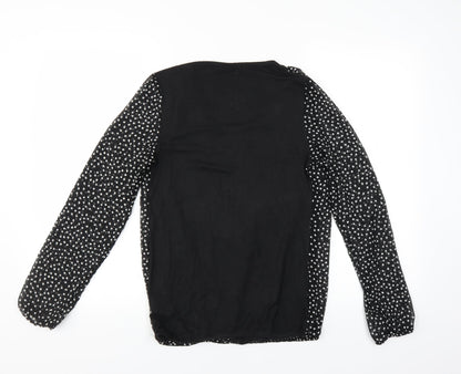 Womens UK Size 8 George Black Basic Blouse