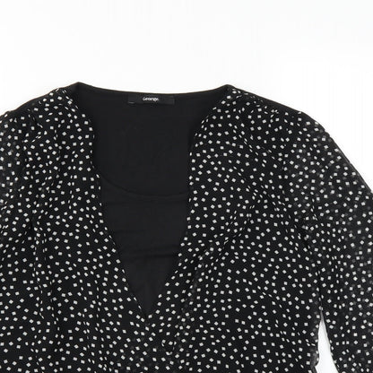 Womens UK Size 8 George Black Basic Blouse