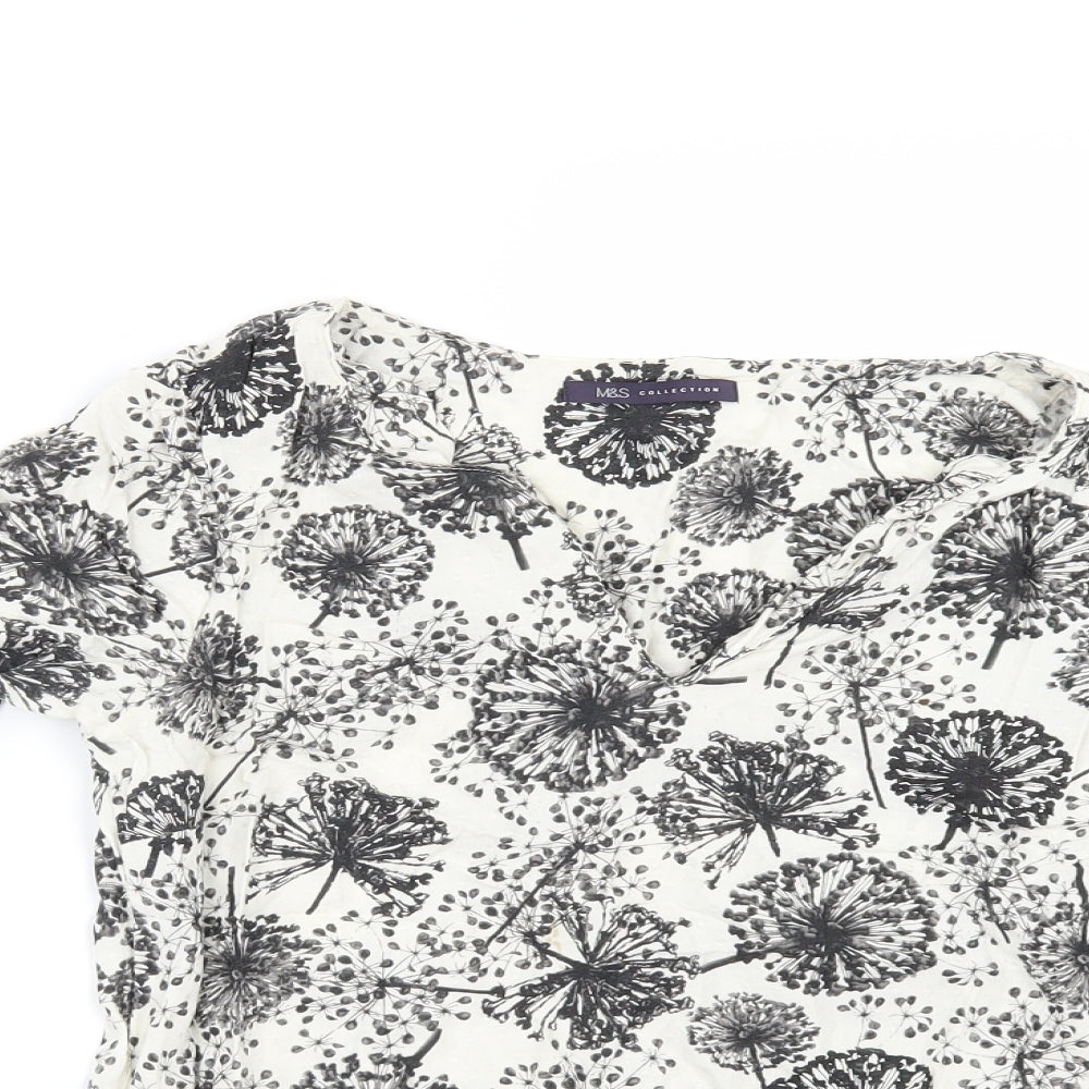 Womens UK Size 8 Marks and Spencer Ivory Tunic Blouse