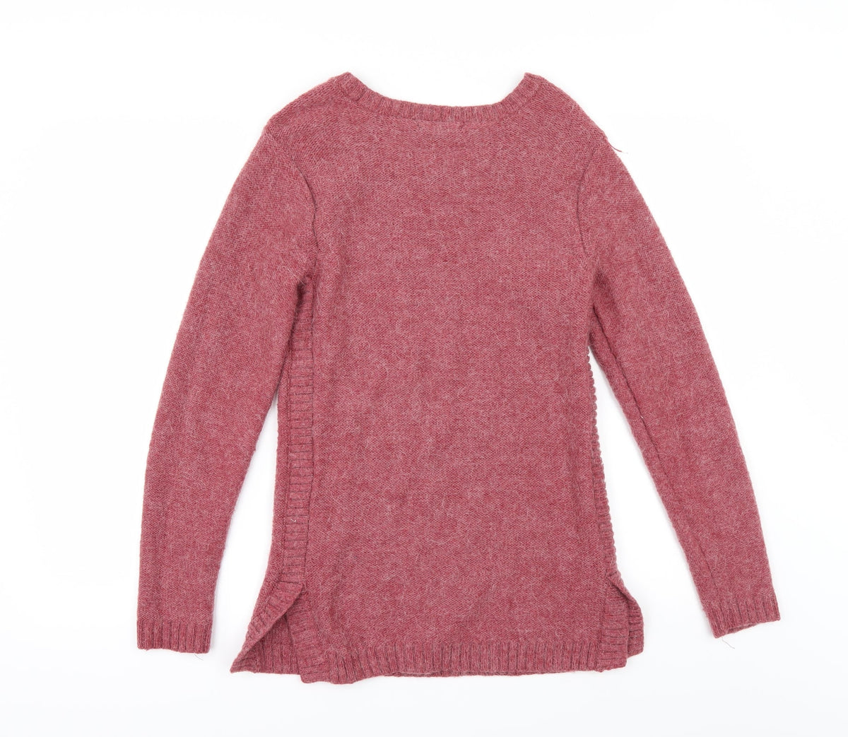 Back view of BHS women’s pink jumper, size UK 8