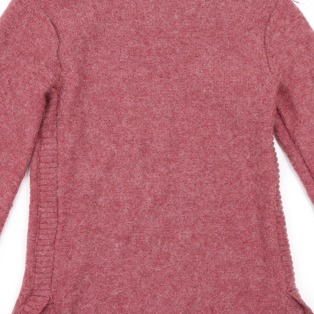 Brand and care label for BHS women’s pink jumper, size UK 8