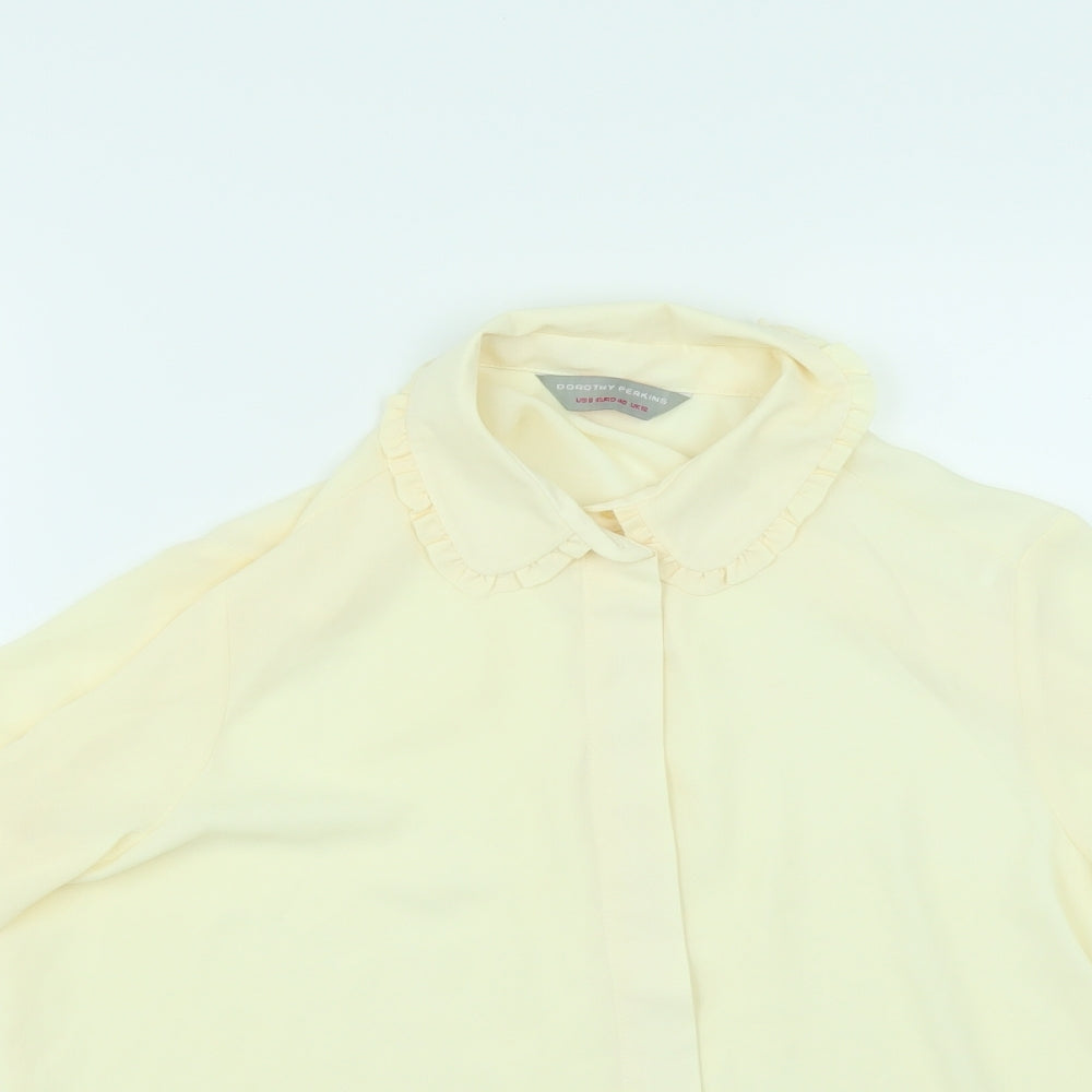 Womens UK Size 12 Dorothy Perkins Ivory Tunic Blouse