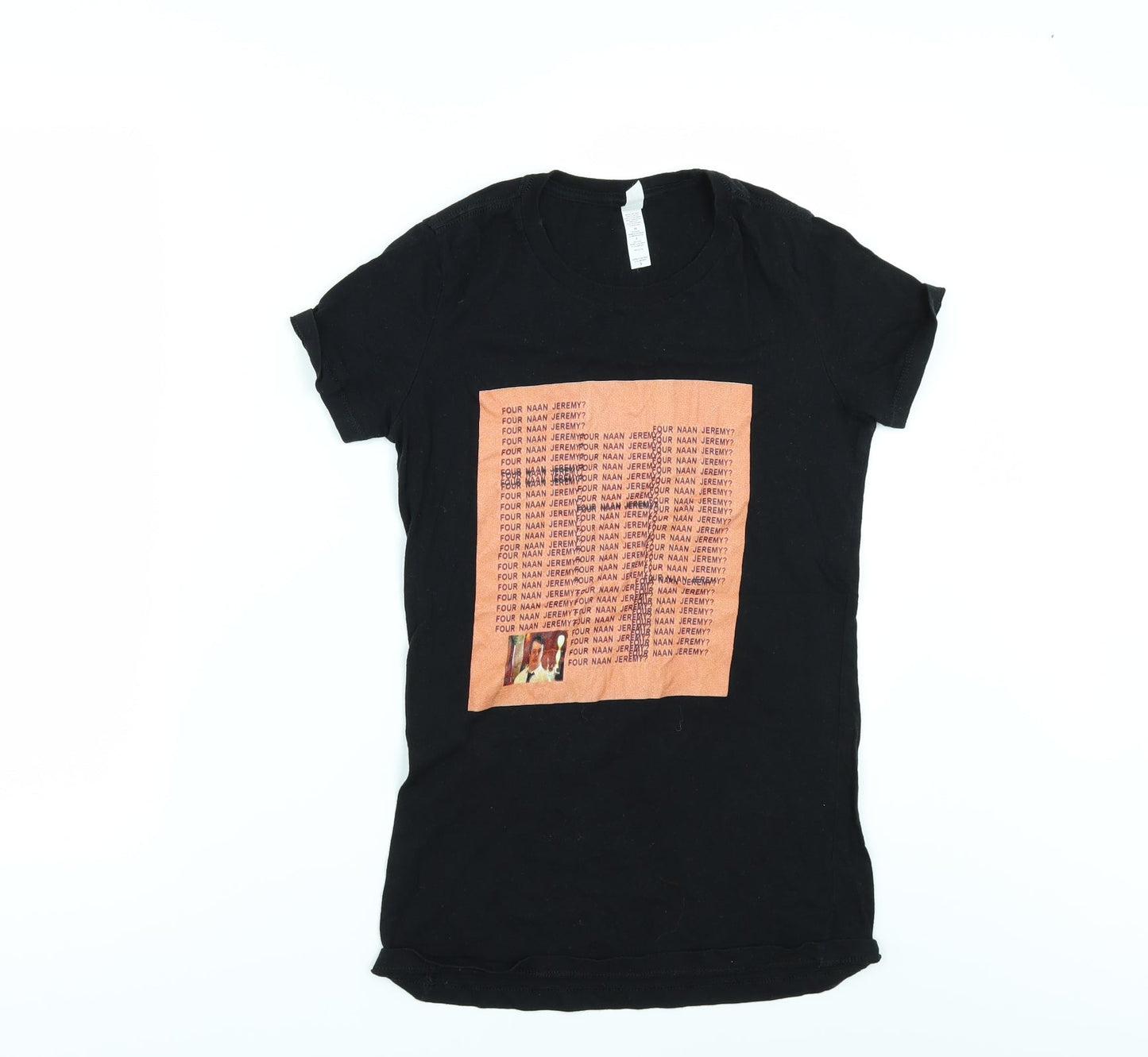 Womens UK Size S Bella Black Basic T-Shirt