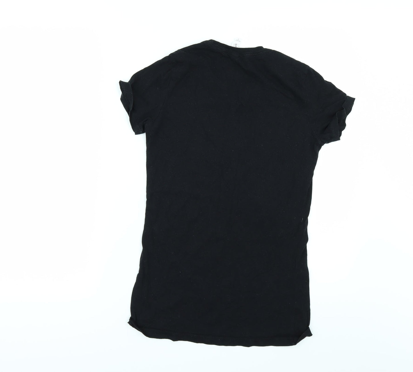 Womens UK Size S Bella Black Basic T-Shirt
