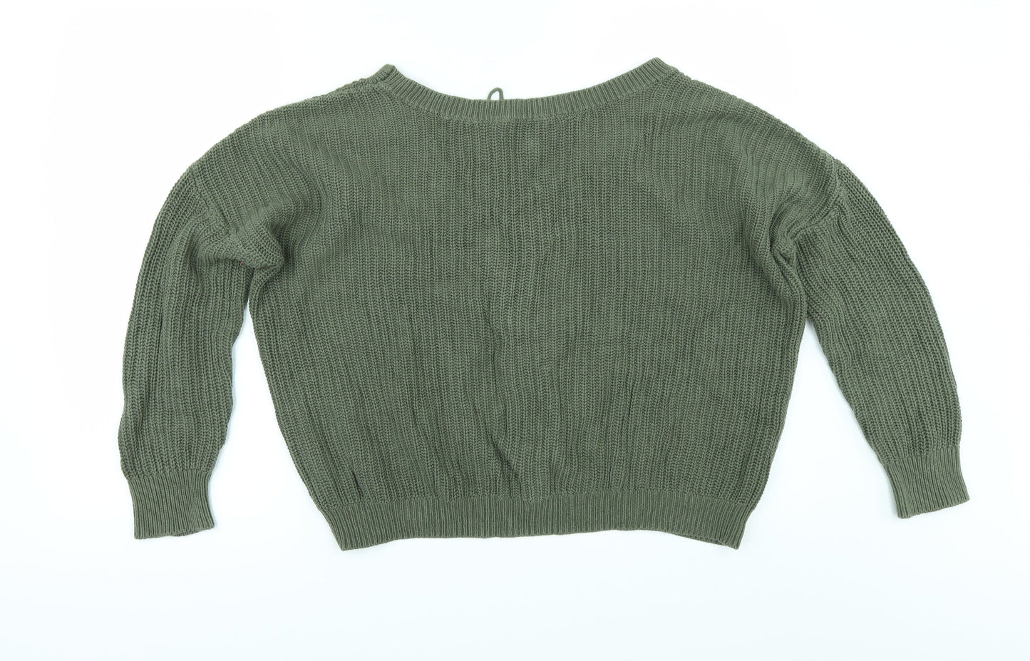 Apricot` Womens Green   Pullover Jumper Size 12  - Lace up back