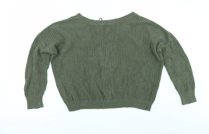 Apricot` Womens Green   Pullover Jumper Size 12  - Lace up back