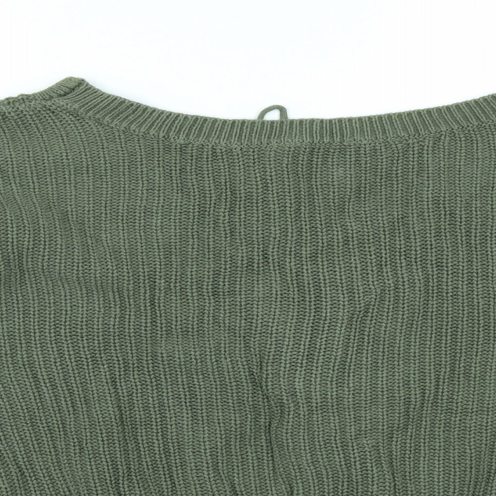 Apricot` Womens Green   Pullover Jumper Size 12  - Lace up back