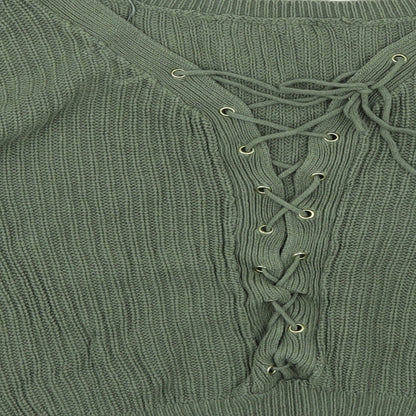 Apricot` Womens Green   Pullover Jumper Size 12  - Lace up back