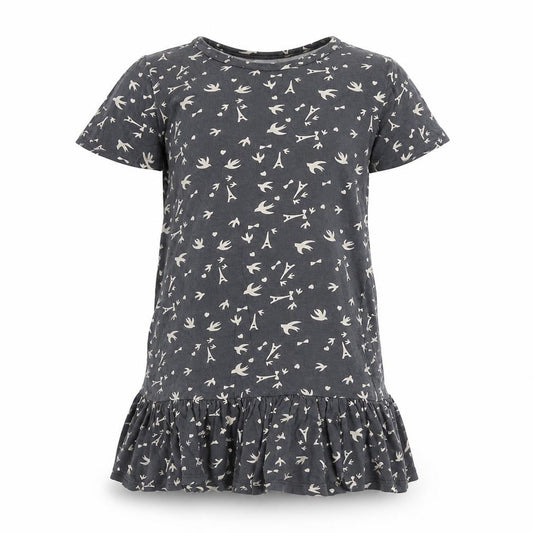 La Redoute Girls Grey Geometric  T-Shirt Dress  Size 10 Years